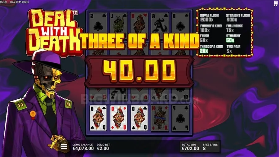Live dealer baccarat table with cards and chips at Nino Gaming